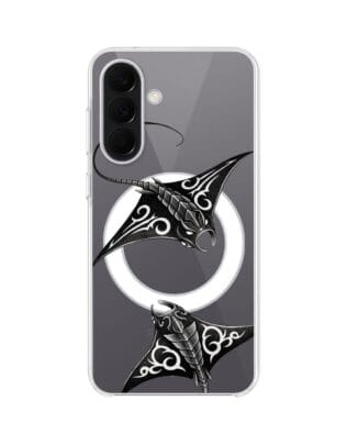 Etui do Samsung Galaxy A57 z MagSafe przeźroczyste, silikonowe Flexi, Summer Patterns, diabeł morski