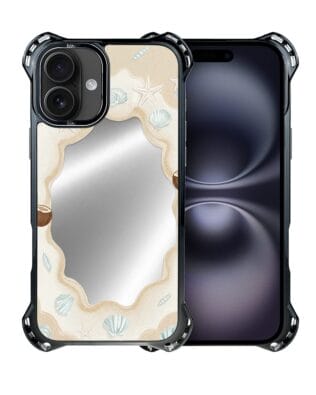 Etui do iPhone 16 IBIZU DropGuard Ultra z MagSafe, Reflect, Plażowe lustro