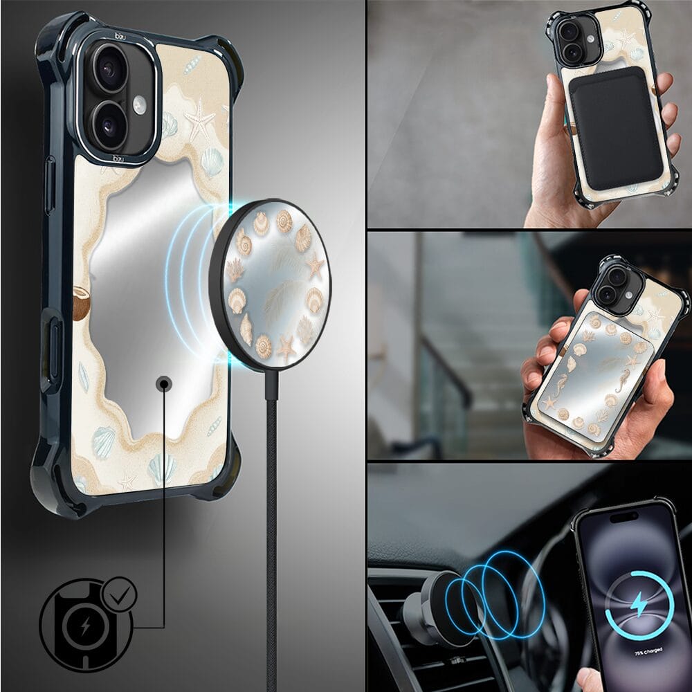 Etui do iPhone 16 IBIZU DropGuard Ultra z MagSafe, Reflect, Plażowe lustro - obrazek 8
