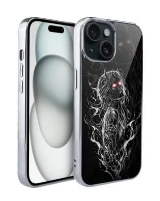 Etui do iPhone 15 IBIZU Elite Glass, Nocturne, Lilith, srebrne