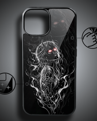 Etui do iPhone 15 IBIZU Elite Glass, Nocturne, Lilith, czarne