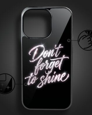 Etui do iPhone 16 Pro IBIZU Elite Glass z MagSafe, Nocturne, Don’t Forget to Shine, czarne
