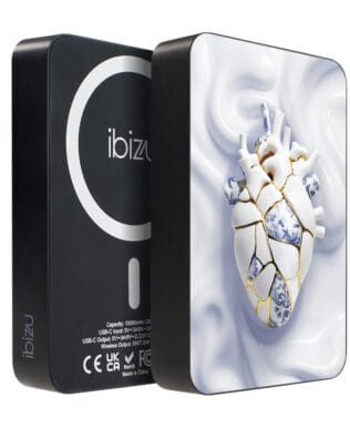 Powerbank IBIZU MagPower 10k do iPhone z MagSafe, solidny, aluminiowy, 10 000 mAh, Porcelanowe serce