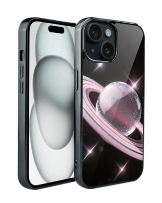 Etui do iPhone 15 IBIZU Elite Glass, Nocturne, Saturn, czarne