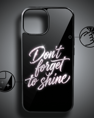 Etui do iPhone 15 IBIZU Elite Glass, Nocturne, Don’t Forget to Shine, czarne