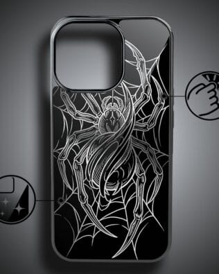 Etui do iPhone 16 Pro IBIZU Elite Glass z MagSafe, Nocturne, Tygrys i smok, czarne