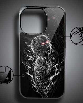 Etui do iPhone 16 Pro IBIZU Elite Glass z MagSafe, Nocturne, Lilith, czarne